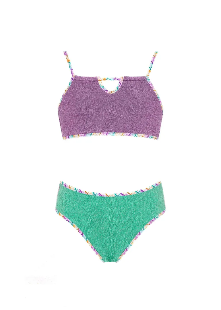 Effek Costume Bikini a Fascia Sparkling per Bambine