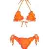 EffeK Costume Bikini Fantasia Maculata Arancione per Bambine