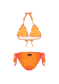 EffeK Costume Bikini Fantasia Maculata Arancione per Bambine