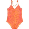 Effek Costume Monokini Fantasia Maculata Arancione per Bambine