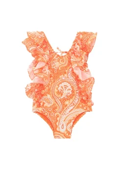 EffeK Costume Monokini Fantasia Arancione per Bambine