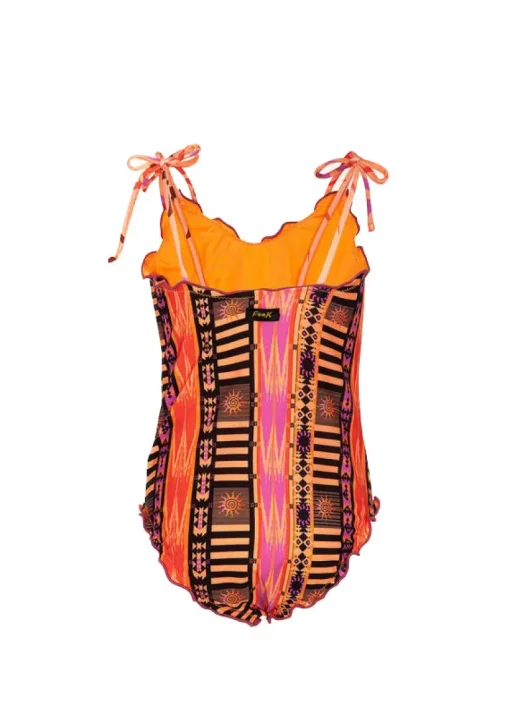 Effek Costume Monokini Fantasia Arancione per Bambine