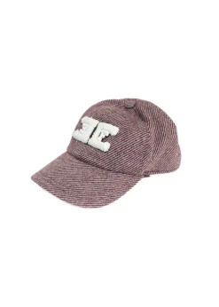 Elisabetta Franchi La Mia Bambina Cappello Prugna con Logo per Bambine
