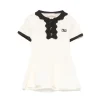Elisabetta Franchi La Mia Bambina Abito Burro/Nero con Logo per Neonate