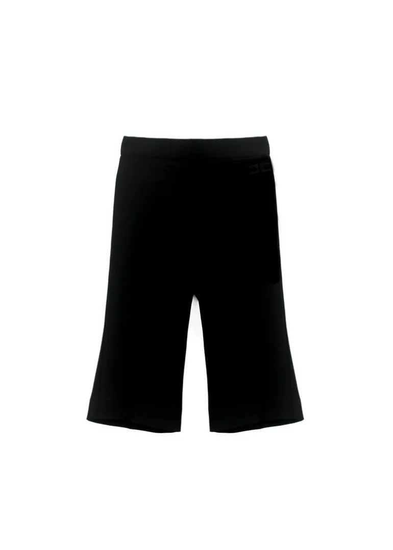 Elisabetta Franchi La Mia Bambina Pantaloni Neri con Logo per Neonate