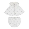 Elisabetta Franchi La Mia Bambina Cosacca e Coulotte Avorio/Nero per Neonate