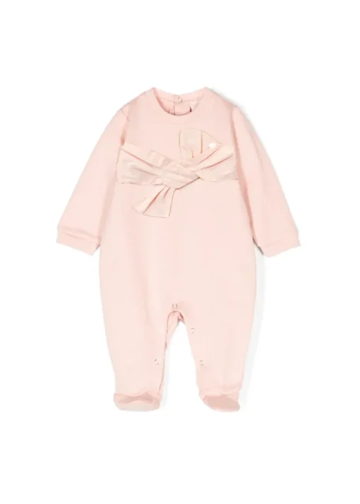 Elisabetta Franchi La Mia Bambina Tutina Rosa con Fiocco per Neonate