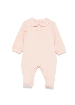 Elisabetta Franchi La Mia Bambina Tutina Desert Rose con Logo per Neonate