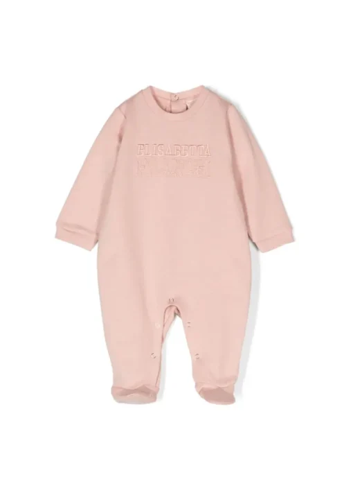 Elisabetta Franchi La Mia Bambina Tutina Desert Rose con Ricamo Logo per Neonate