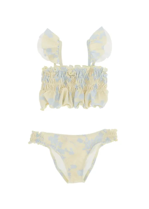Elisabetta Franchi La Mia Bambina Costume Bikini Limone per Bambine