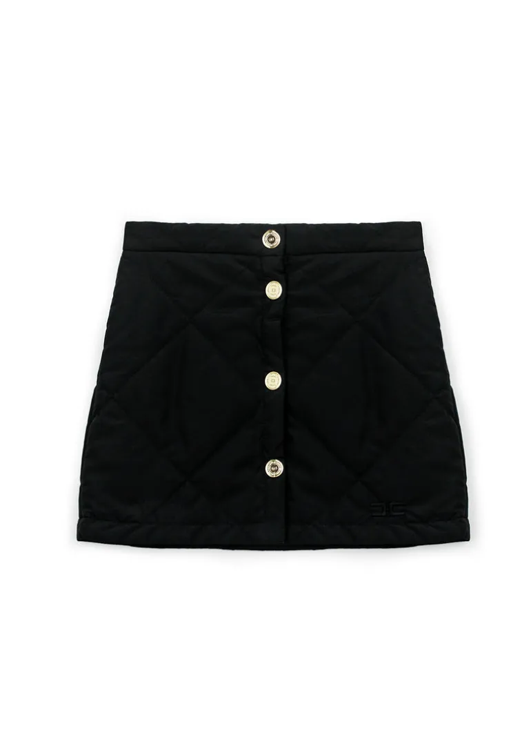 Elisabetta Franchi La Mia Bambina Gonna Trapuntata Nera per Bambine