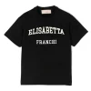 Elisabetta Franchi La Mia Bambina T-shirt Nera con Stampa per Bambine