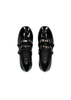 Elisabetta Franchi La Mia Bambina Ballerina Nera Lucida per Bambine