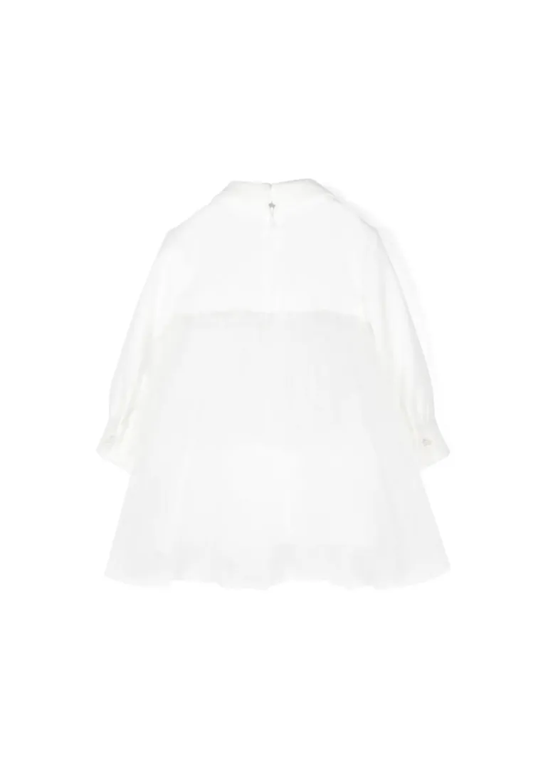Elisabetta Franchi La Mia Bambina Abito Panna con Tulle per Neonate