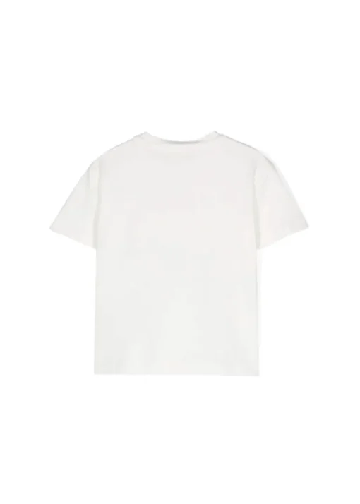 Elisabetta Franchi La Mia Bambina T-shirt Avorio con Ricamo per Neonate