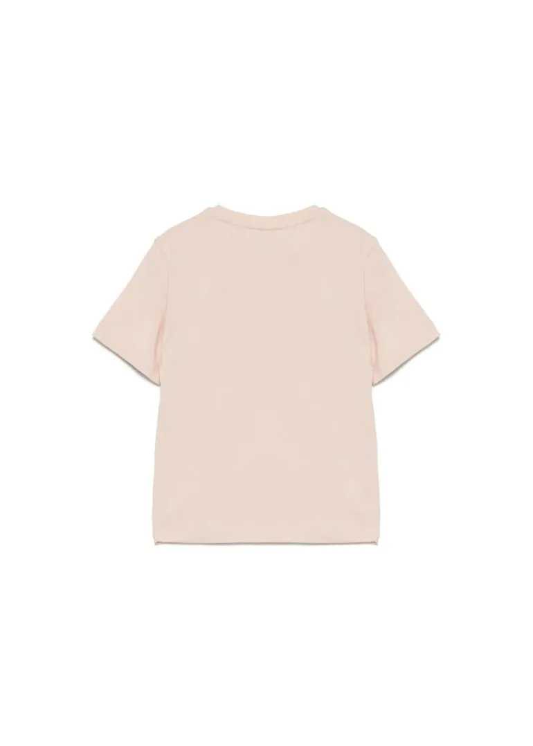 Elisabetta Franchi La Mia Bambina T-shirt Rosa con Ricamo per Neonate