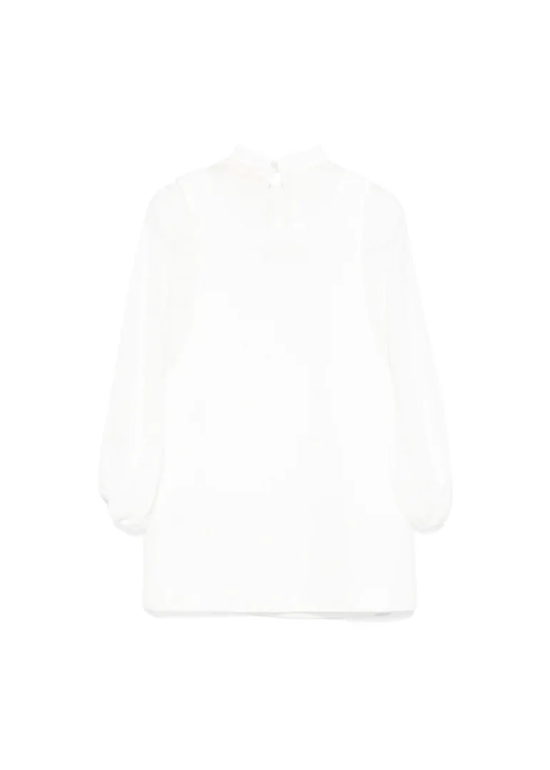 Elisabetta Franchi La Mia Bambina Camicia con Salopette Bianco con Strass per Bambine