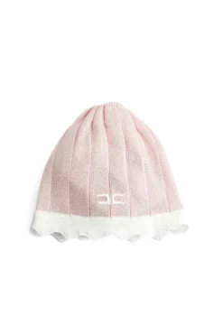 Elisabetta Franchi La Mia Bambina Cappello Rosa/Avorio con Logo per Neonate