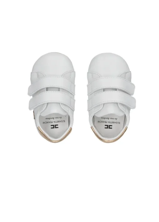 Elisabetta Franchi La Mia Bambina Sneaker Culla Bianco/Oro per Neonate