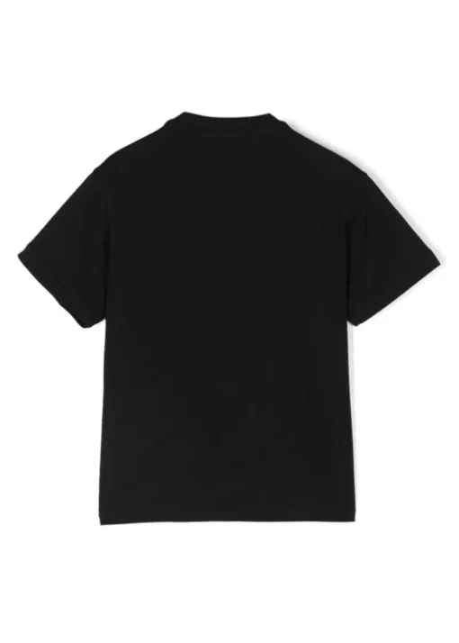 Elisabetta Franchi La Mia Bambina T-shirt Nera con Applicazione Strass per Bambine