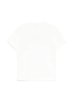 Elisabetta Franchi La Mia Bambina T-shirt Avorio/Nero con Stampa per Bambine
