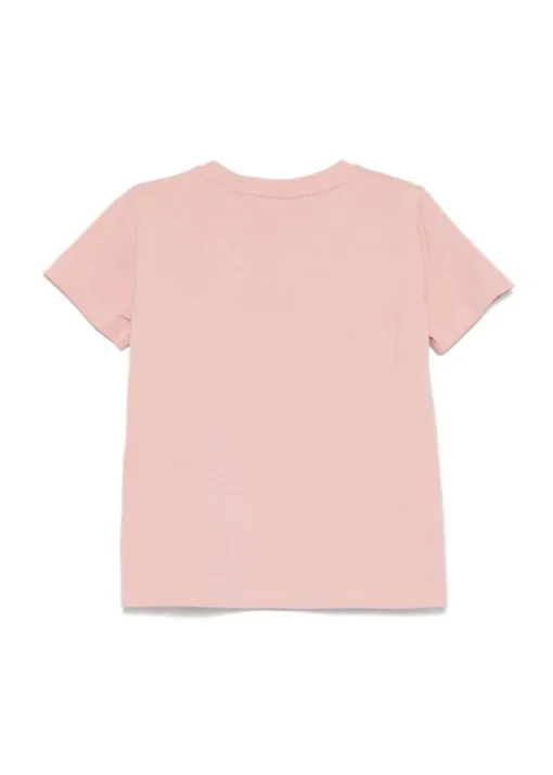 Elisabetta Franchi La Mia Bambina T-shirt Rosa con Ricamo per Bambine