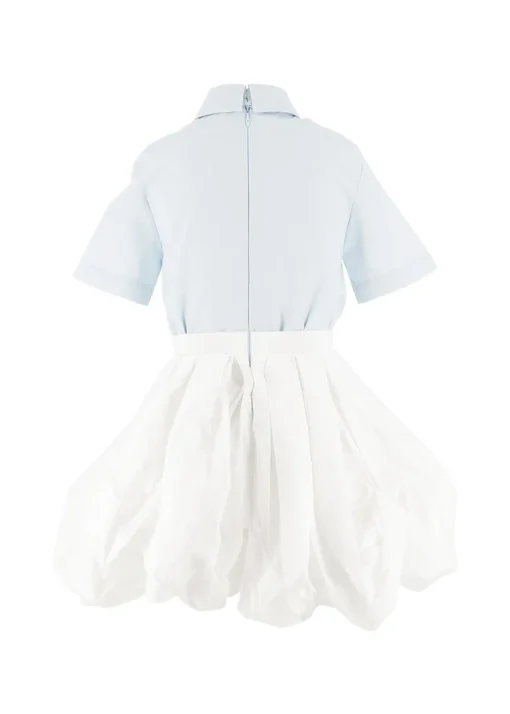 Elisabetta Franchi La Mia Bambina Abito Celeste/Bianco per Bambine