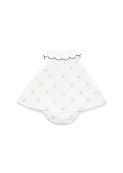 Elisabetta Franchi La Mia Bambina Cosacca e Coulotte Avorio/Nero per Neonate