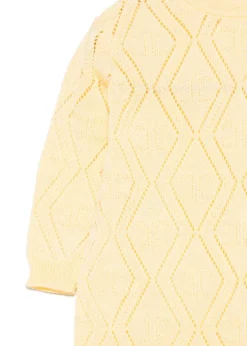 Elisabetta Franchi La Mia Bambina Tutina Limone Pointelle per Neonate