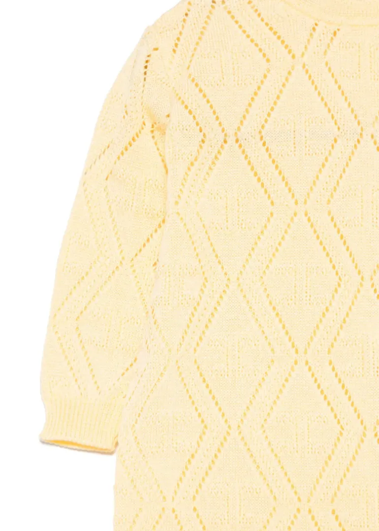 Elisabetta Franchi La Mia Bambina Tutina Limone Pointelle per Neonate