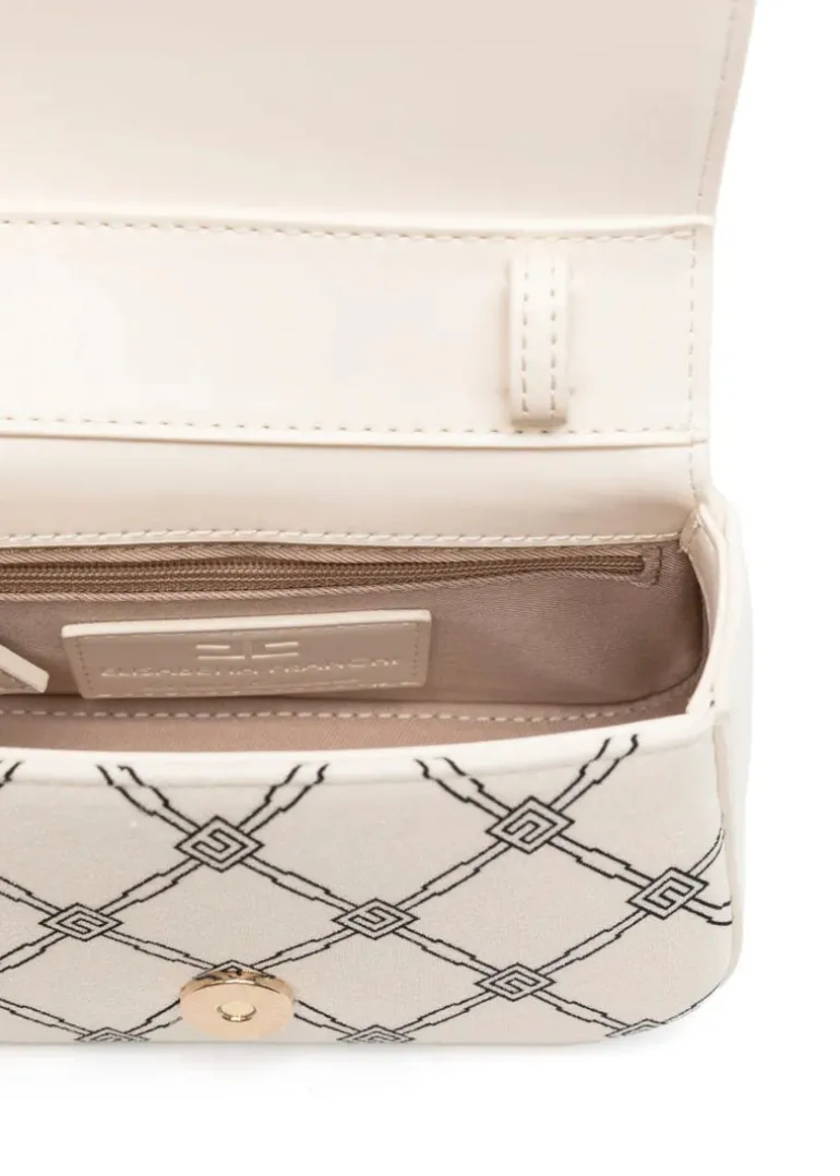 Elisabetta Franchi La Mia Bambina Borsa a Tracolla Burro/Nero Monogram per Bambine