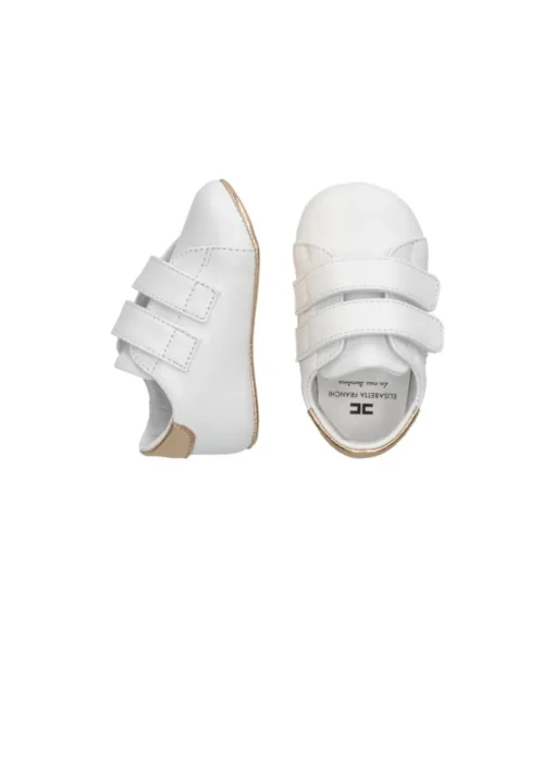 Elisabetta Franchi La Mia Bambina Sneaker Culla Bianco/Oro per Neonate
