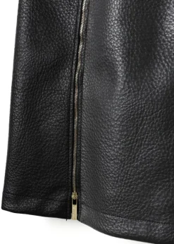 Elisabetta Franchi La Mia Bambina Abito Nero in Eco Pelle per Bambine