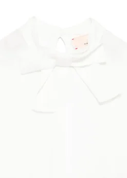 Elisabetta Franchi La Mia Bambina Camicia con Salopette Bianco con Strass per Bambine