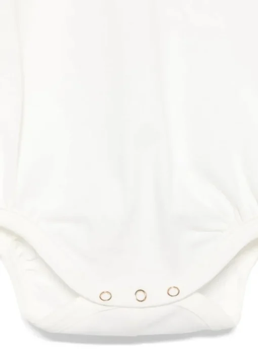 Elisabetta Franchi La Mia Bambina Body Panna con Ricamo per Neonate