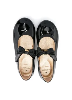 Elisabetta Franchi La Mia Bambina Ballerine Nere Lucide per Neonate