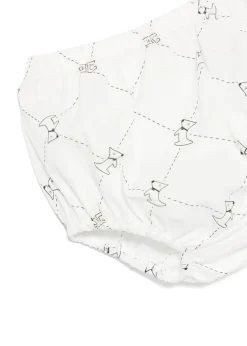 Elisabetta Franchi La Mia Bambina Cosacca e Coulotte Avorio/Nero per Neonate