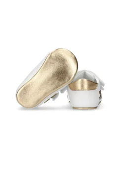 Elisabetta Franchi La Mia Bambina Sneaker Culla Bianco/Oro per Neonate
