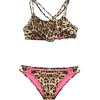 4GIVENESS Costume Bikini a Fascia Fantasia Maculata per Bambine