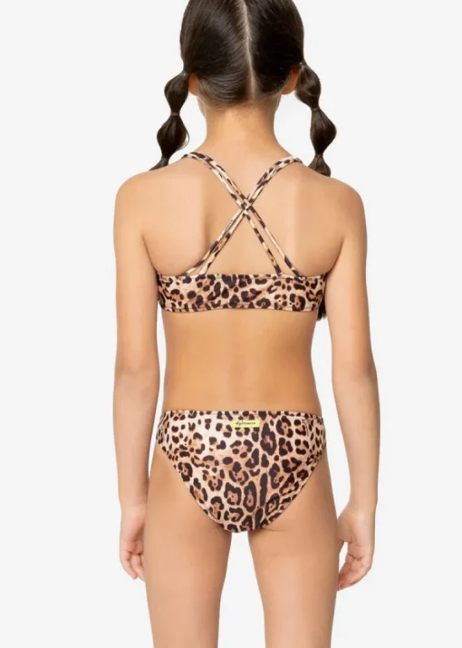 4GIVENESS Costume Bikini a Fascia Fantasia Maculata per Bambine