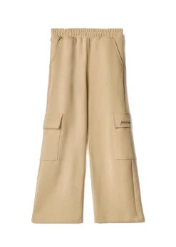 Hinnominate Kids Pantaloni Cargo Nocciola con Logo