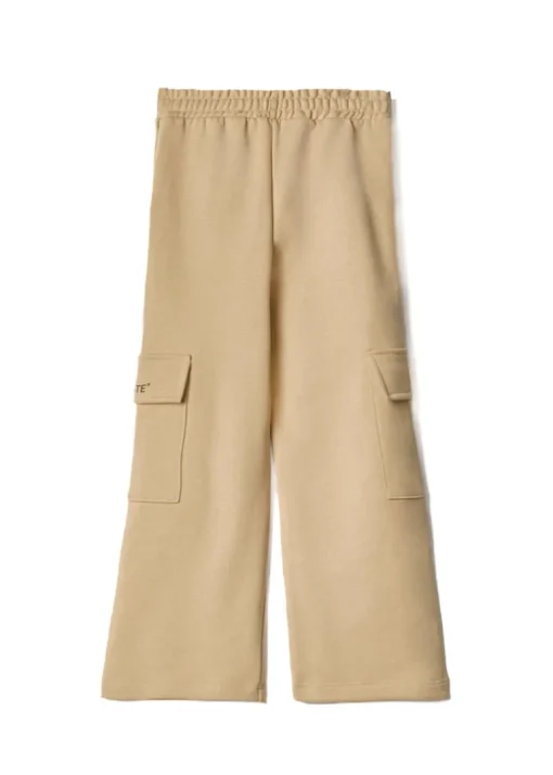 Hinnominate Kids Pantaloni Cargo Nocciola con Logo