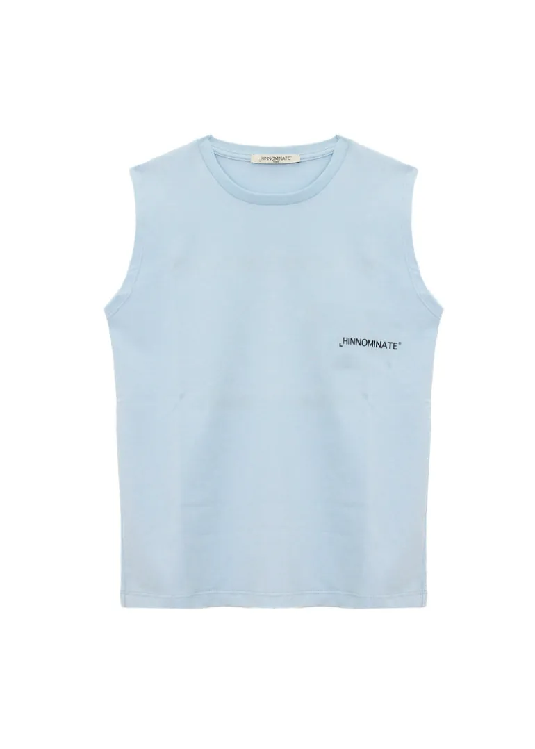 Hinnominate Kids T-Shirt Acqua con Logo per Bambini