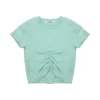 Hinnominate Kids T-shirt Verde Acqua Arricciata per Bambine