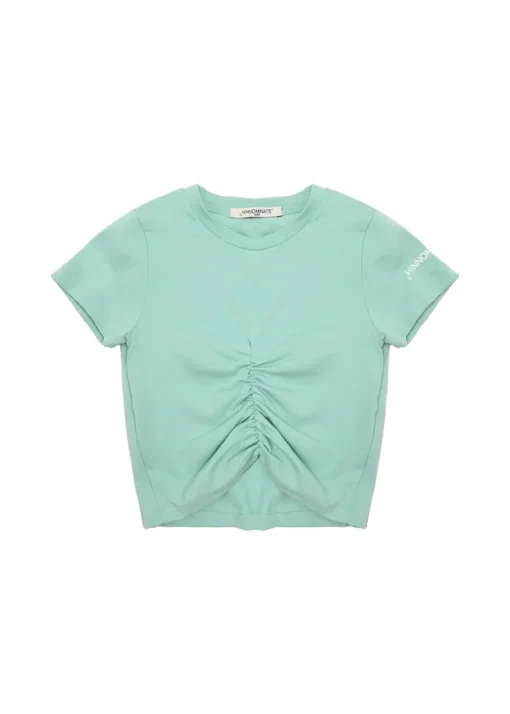 Hinnominate Kids T-shirt Verde Acqua Arricciata per Bambine