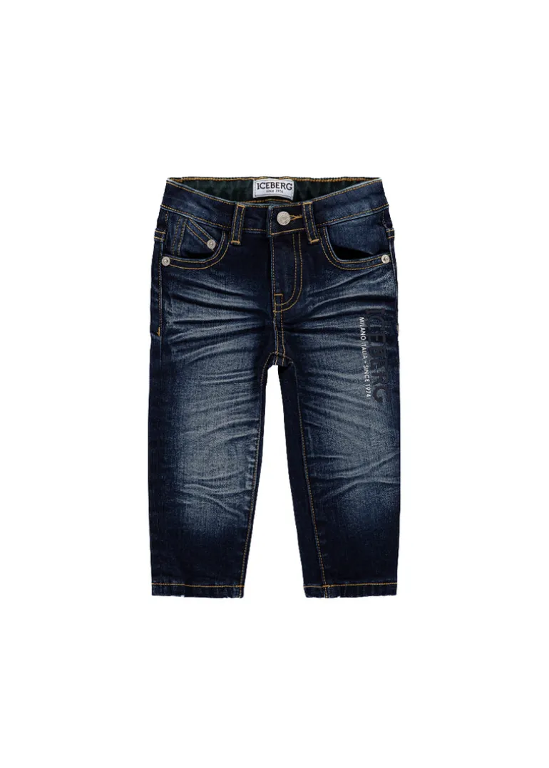 Iceberg Kids Jeans Denim Blu per Neonati