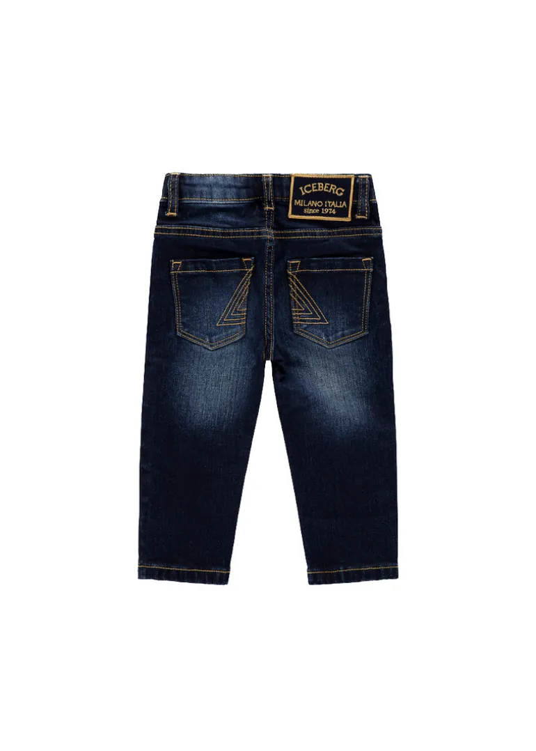 Iceberg Kids Jeans Denim Blu per Neonati