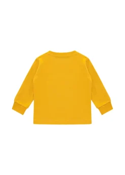 Iceberg Kids T-shirt Maniche Lunghe Gialla con Stampa per Neonati