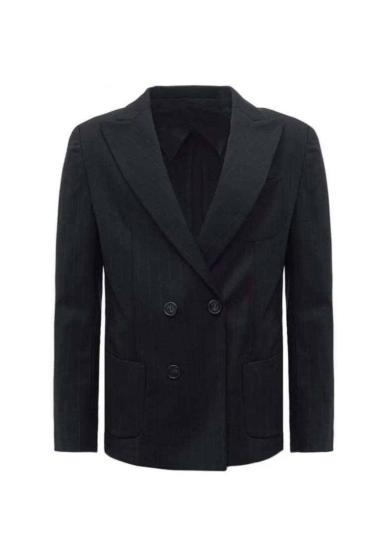I'm Brian Blazer doppiopetto Nero con righe di gesso