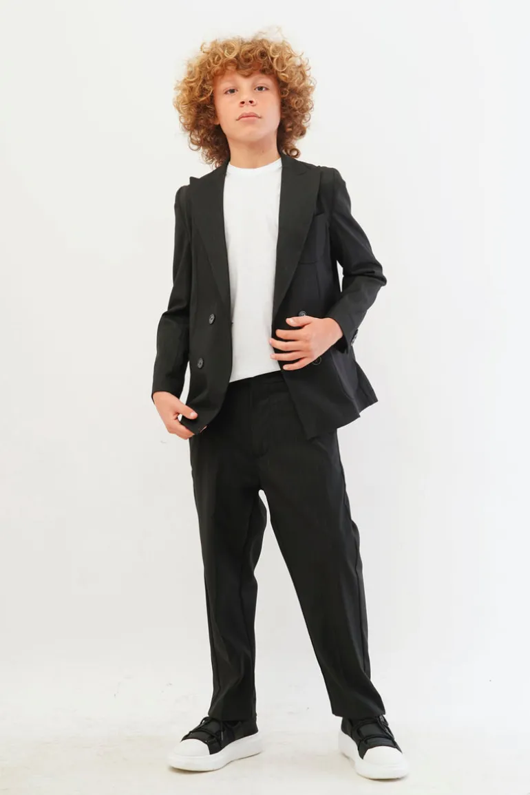 I'm Brian Blazer doppiopetto Nero con righe di gesso